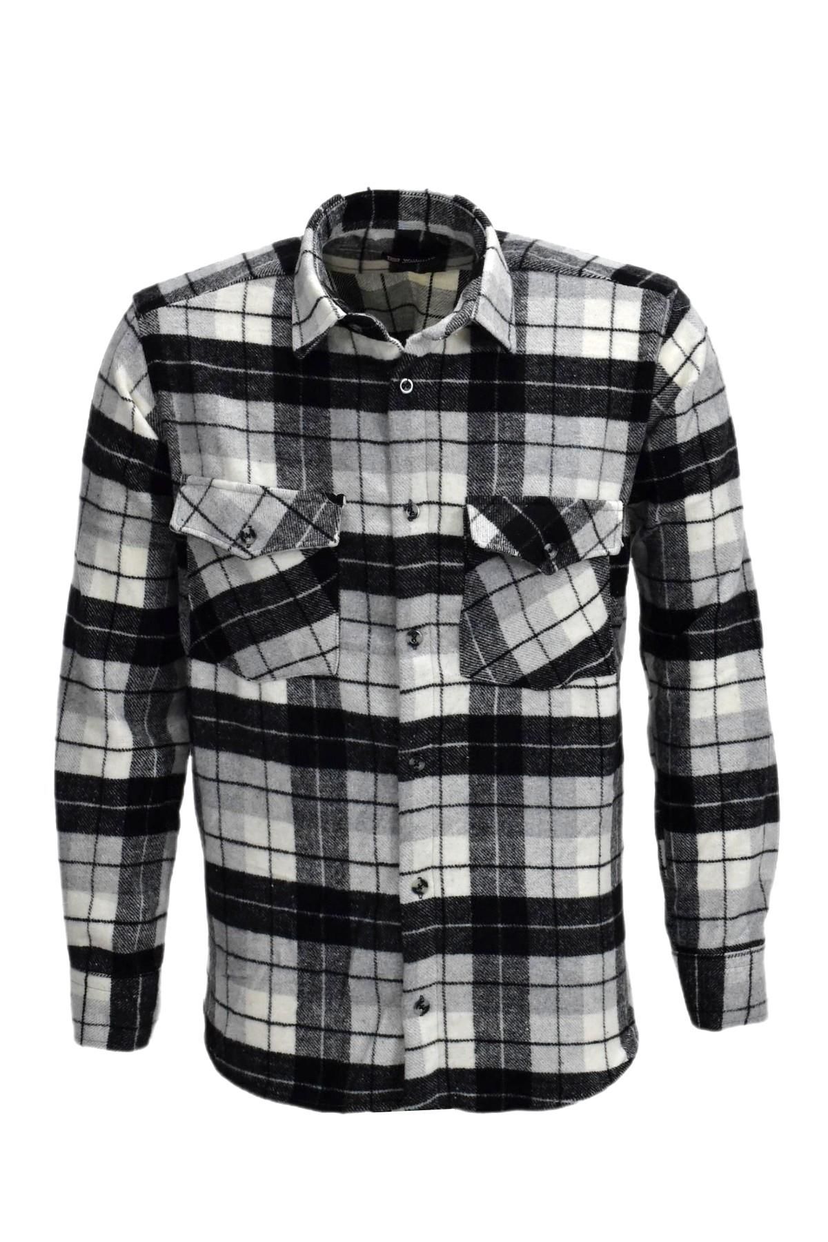 Erkek Çift Cepli Kapaklı Regular Fit Oduncu Gömlek BGL-ST03253