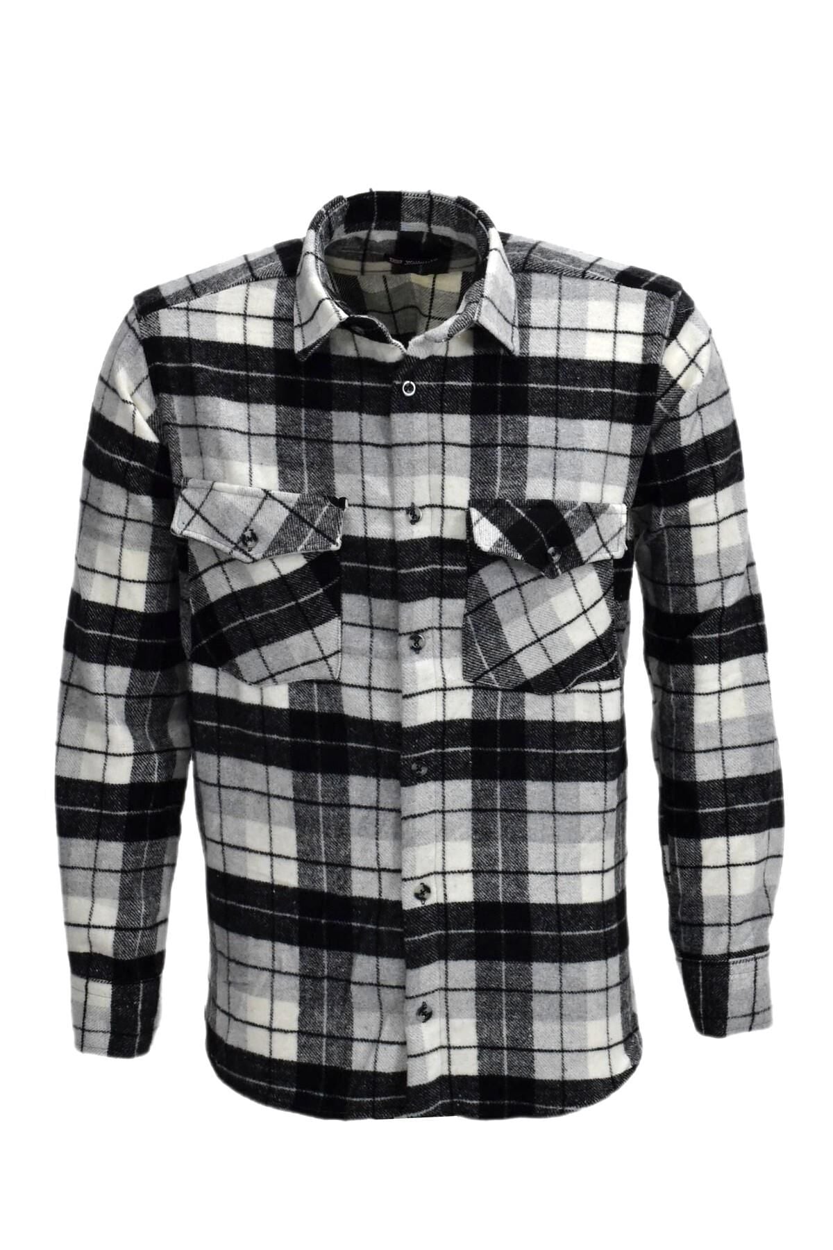 Erkek Çift Cepli Kapaklı Regular Fit Oduncu Gömlek BGL-ST03253