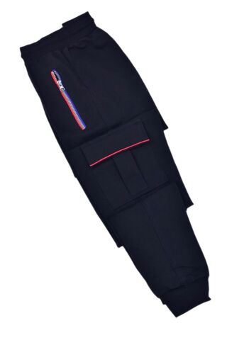 Kadın Kargo Cepli Manşetli Tek Eşofman Altı BGL-ST04769 LACİVERT - L