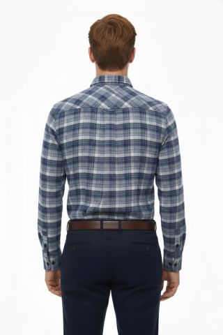 Erkek Kışlık Çift Cep Kapaklı Gömlek BGL-ST04932