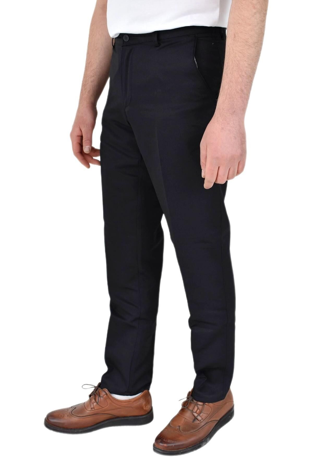 Erkek Kanvas Pantolon Klasik 1314 BGL-ST02740 SİYAH - 46