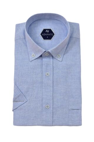 Erkek Klasik Tek Cepli Kısa Kol Gömlek BGL-ST04558 A.GRİ - 2XL