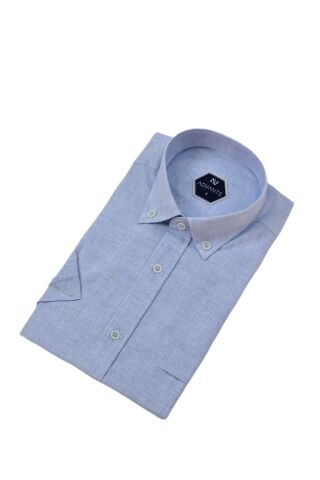Erkek Klasik Tek Cepli Kısa Kol Gömlek BGL-ST04558 A.GRİ - 2XL