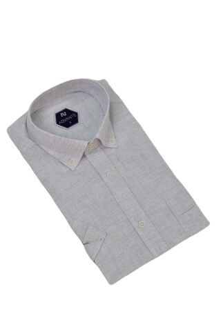 Erkek Klasik Tek Cepli Kısa Kol Gömlek BGL-ST04558 A.GRİ - 2XL
