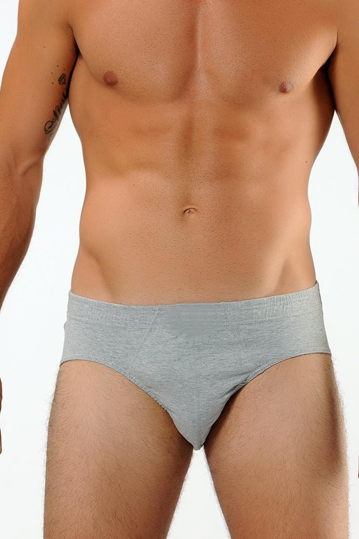 Erkek Silip Külot Renkli BGL-ST01568 GRİ - 3XL