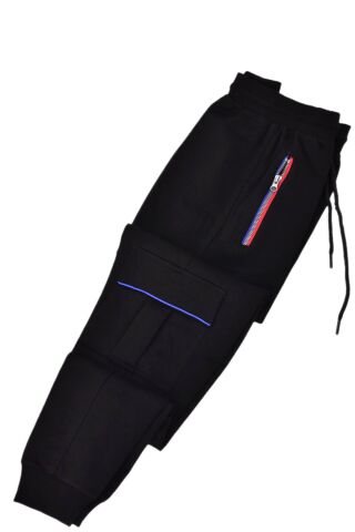 Kadın Kargo Cepli Manşetli Tek Eşofman Altı BGL-ST04769 SİYAH - 2XL