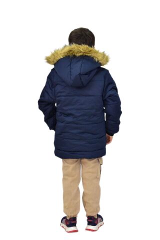 Erkek Çocuk Kapüşonlu Mont BS-2014 LACİVERT - 10 YAŞ