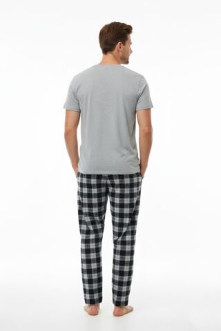 Erkek Tek Penye Pijama Alt BGL-ST05006 GRİ - S