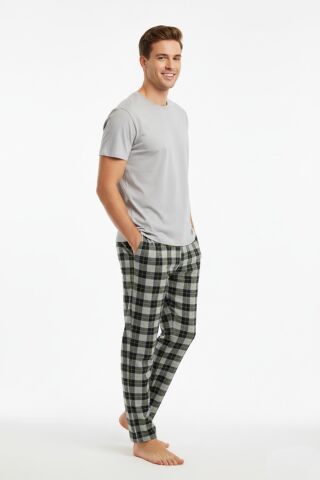 Erkek Tek Penye Pijama Alt BGL-ST05006 SARI - S