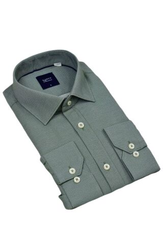 Erkek Slim Fitt Uzun Kol Petek Dokulu Gömlek 3850 BGL-ST04812 ELMA - XL