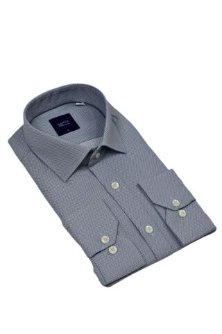 Erkek Slim Fitt Uzun Kol Petek Dokulu Gömlek 3850 BGL-ST04812 GRİ - M