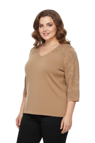 Kadın V Yaka Yaka Truva Kol Kazak BGL-ST05081 BEYAZ - M/L