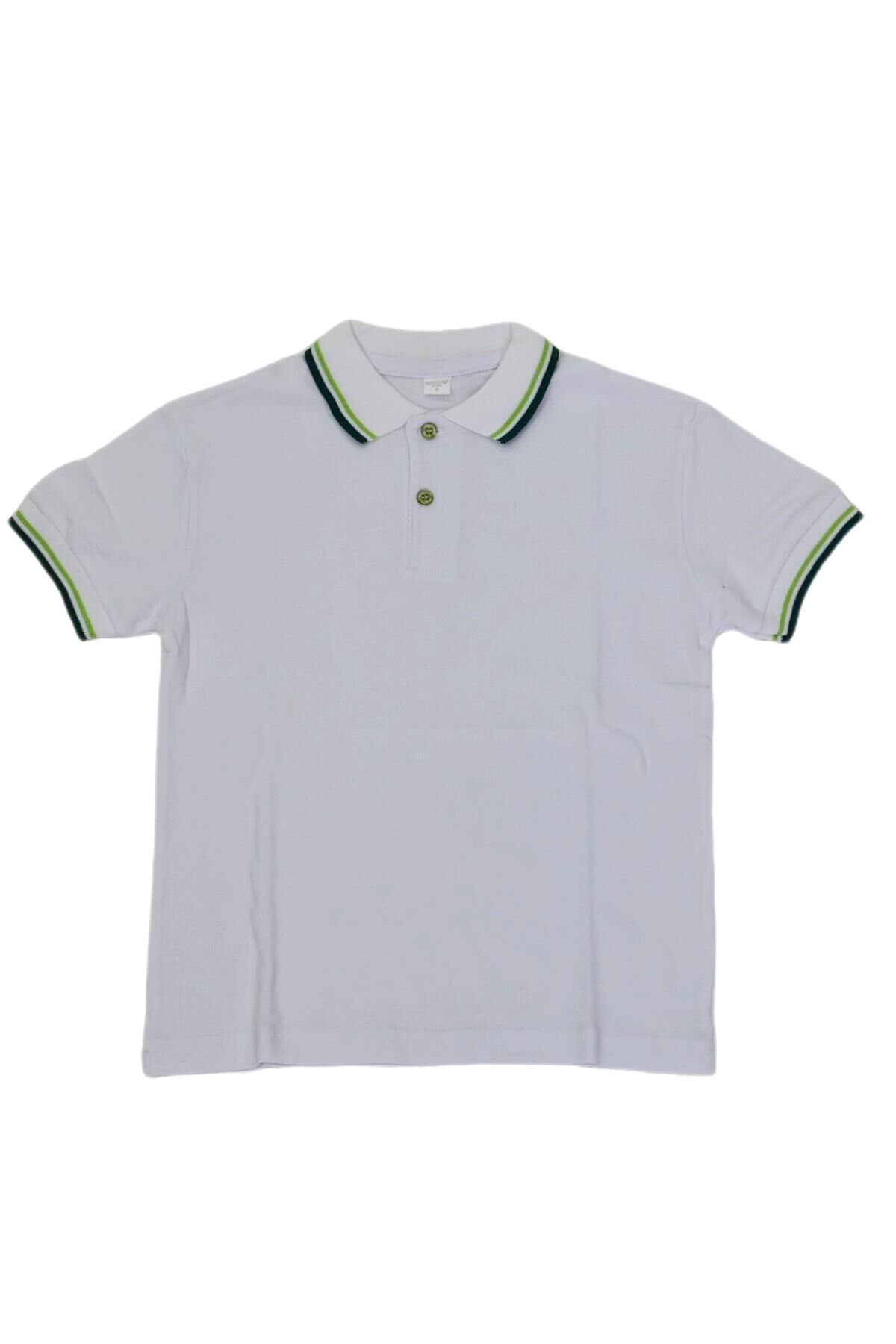 Kolej Polo Yaka Tişört Beyaz BGL-ST03880 BEYAZ - 10 YAŞ