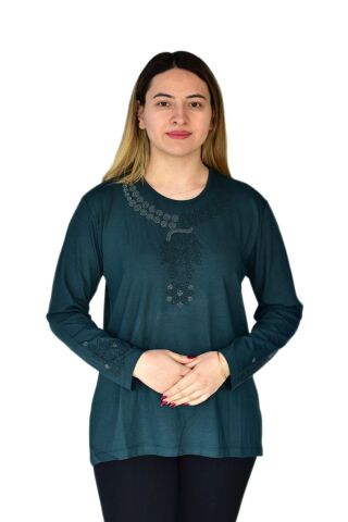 Kadın Nergiz Mevsimlik Bluz BGL-ST03377 MOR - XL