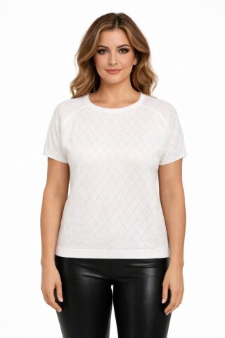 Kadın Triko Kısa Kol Bluz BGL-ST05305