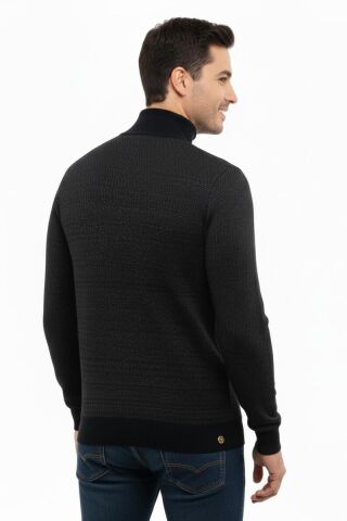 Erkek Yarım Balıkçı Kazak Çelik Örgü Regular Kalıp 5206B BGL-ST04853