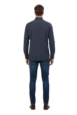 Erkek Büyük Beden Kışlık Uzun Kol Gömlek 33531 BGL-ST04801 LACİVERT - 6XL