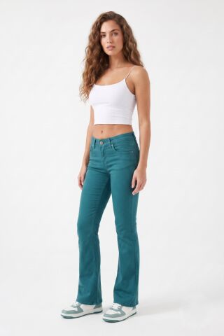 Kadın İspanyol Paça Fit Kanvas Pantolon BGL-ST05646