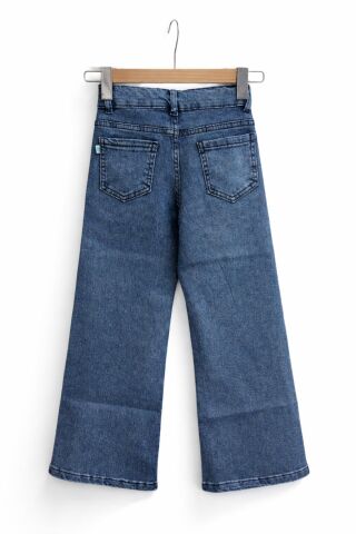 Kız Çocuk Taş Desenli Palazzo Jean Pantolon BGL-ST05214