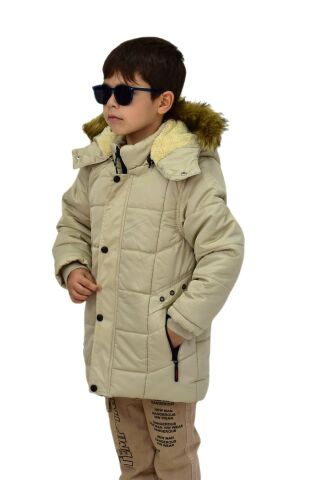 Erkek Çocuk Kapüşonlu Mont BS-2014 TAŞ - 14 YAŞ