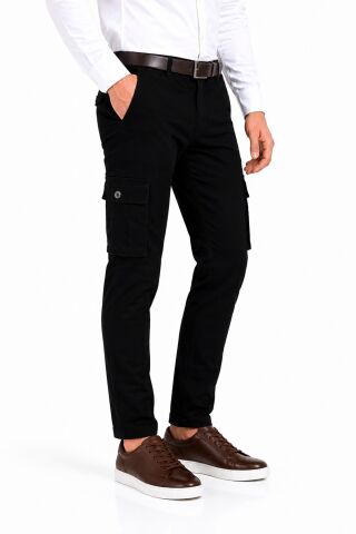 Erkek Kanvas Kargo Cepli Pantolon BGL-ST05470 SİYAH - 38