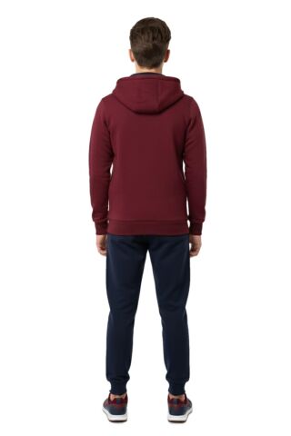 Erkek Çocuk Kapüşonlu Fermuarlı 3 İplik Eşofman Takım BGL-ST05050 BORDO - 13 YAŞ
