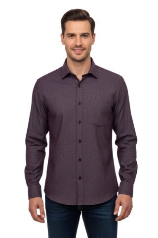 Erkek Kışlık Uzun Kol Tek Cepli Gömlek 3538 BGL-ST04804
