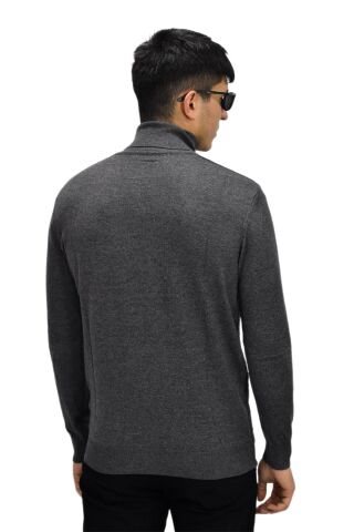 Erkek Spor Balıkçı Yaka Kazak R22507 BGL-ST03177 ANTRASİT - M