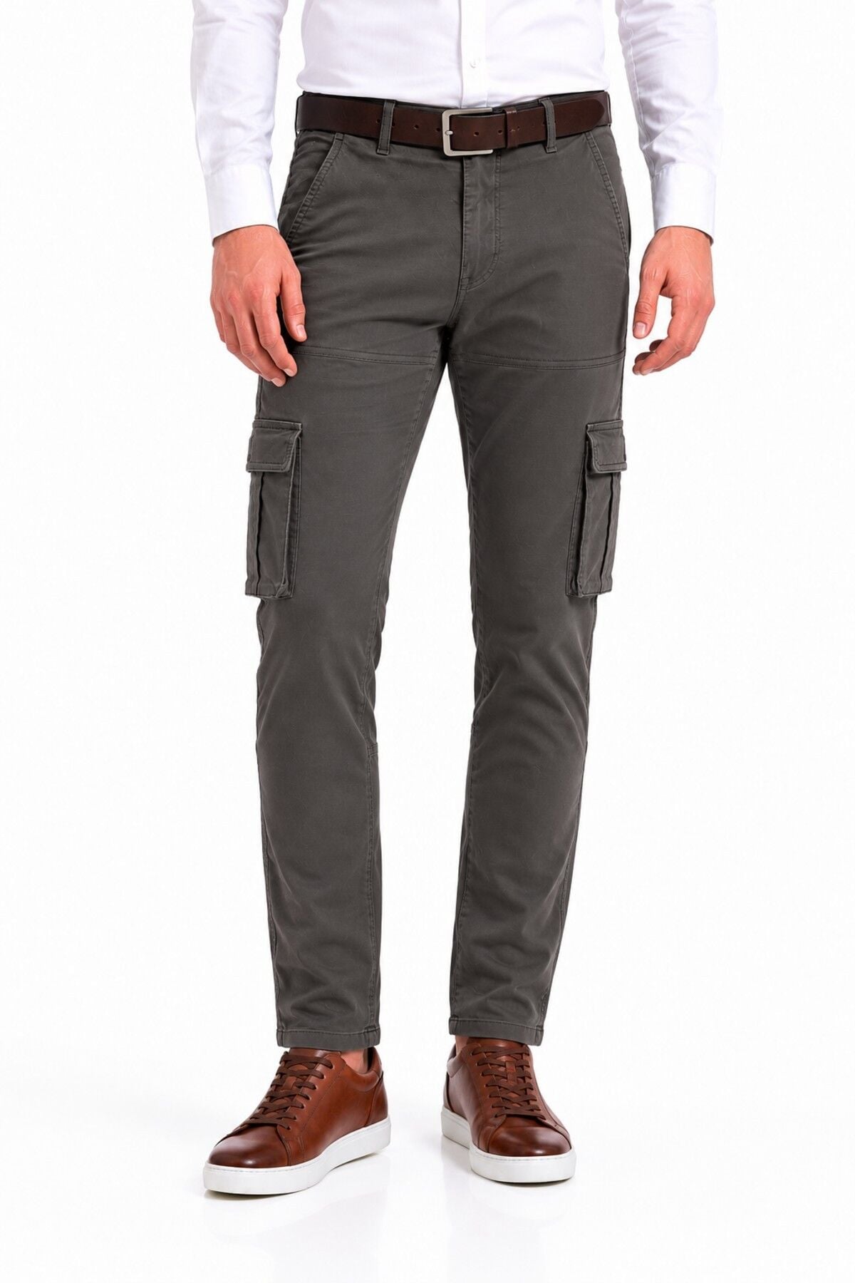 Erkek Kanvas Kargo Cepli Pantolon BGL-ST05470 GRİ - 36