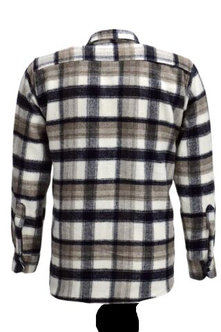 Erkek Çift Cepli Kapaklı Regular Fit Oduncu Gömlek BGL-ST03256 BEJ - S