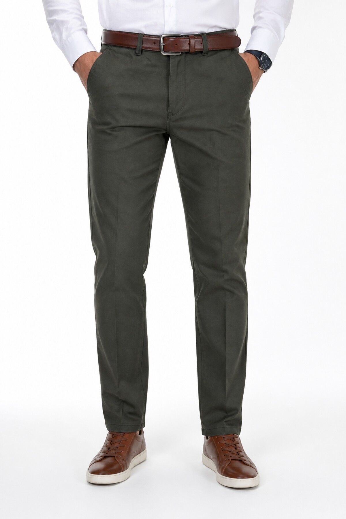 Erkek Kanvas Pantolon Regular Kalıp Yazlık BGL-ST05408 YEŞİL - 54