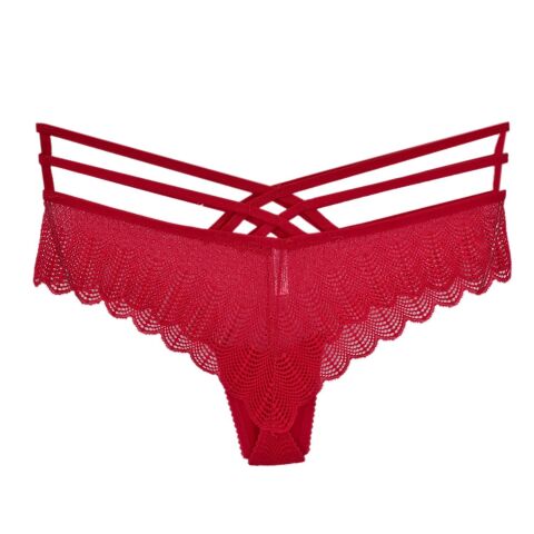 Kadın Ön Güpürlü İp Lastikli  Fantazi Külot 7007 BGL-ST04365 KIRMIZI - S/M