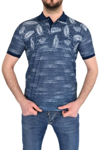 ÇİZGİ TRİKO ERKEK POLO YAKA PALMİYE TSHİRT 3514 HARDAL - L