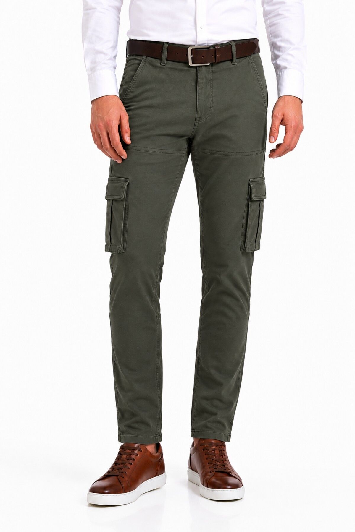 Erkek Kanvas Kargo Cepli Pantolon BGL-ST05470 HAKİ - 38