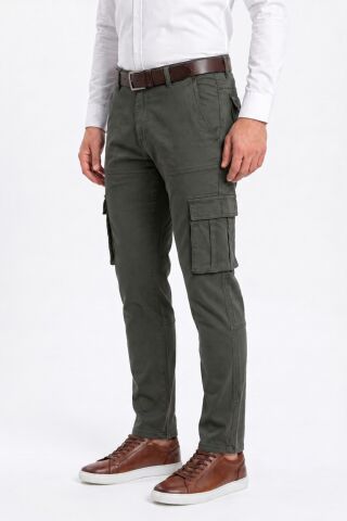 Erkek Kanvas Kargo Cepli Pantolon BGL-ST05470 HAKİ - 38