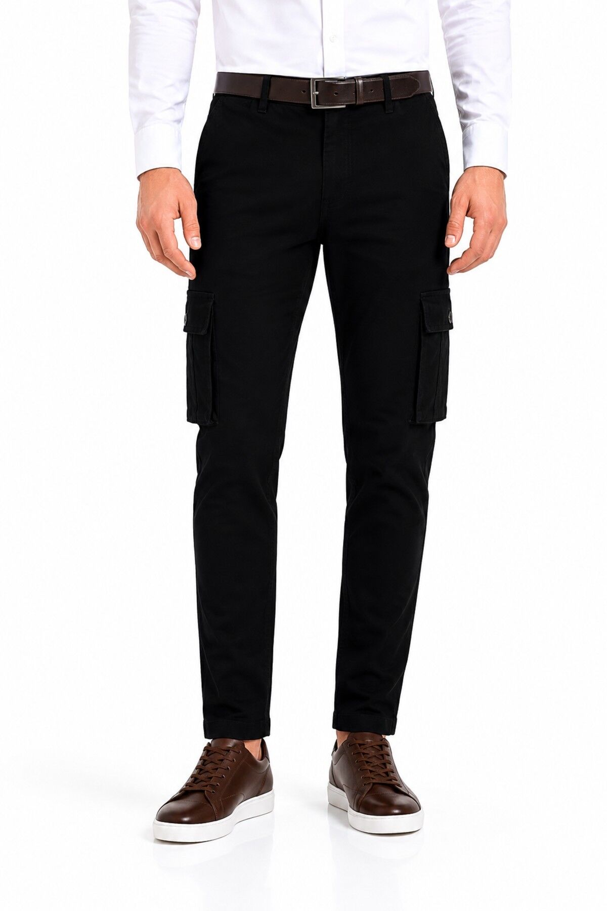 Erkek Kanvas Kargo Cepli Pantolon BGL-ST05470 SİYAH - 31/34