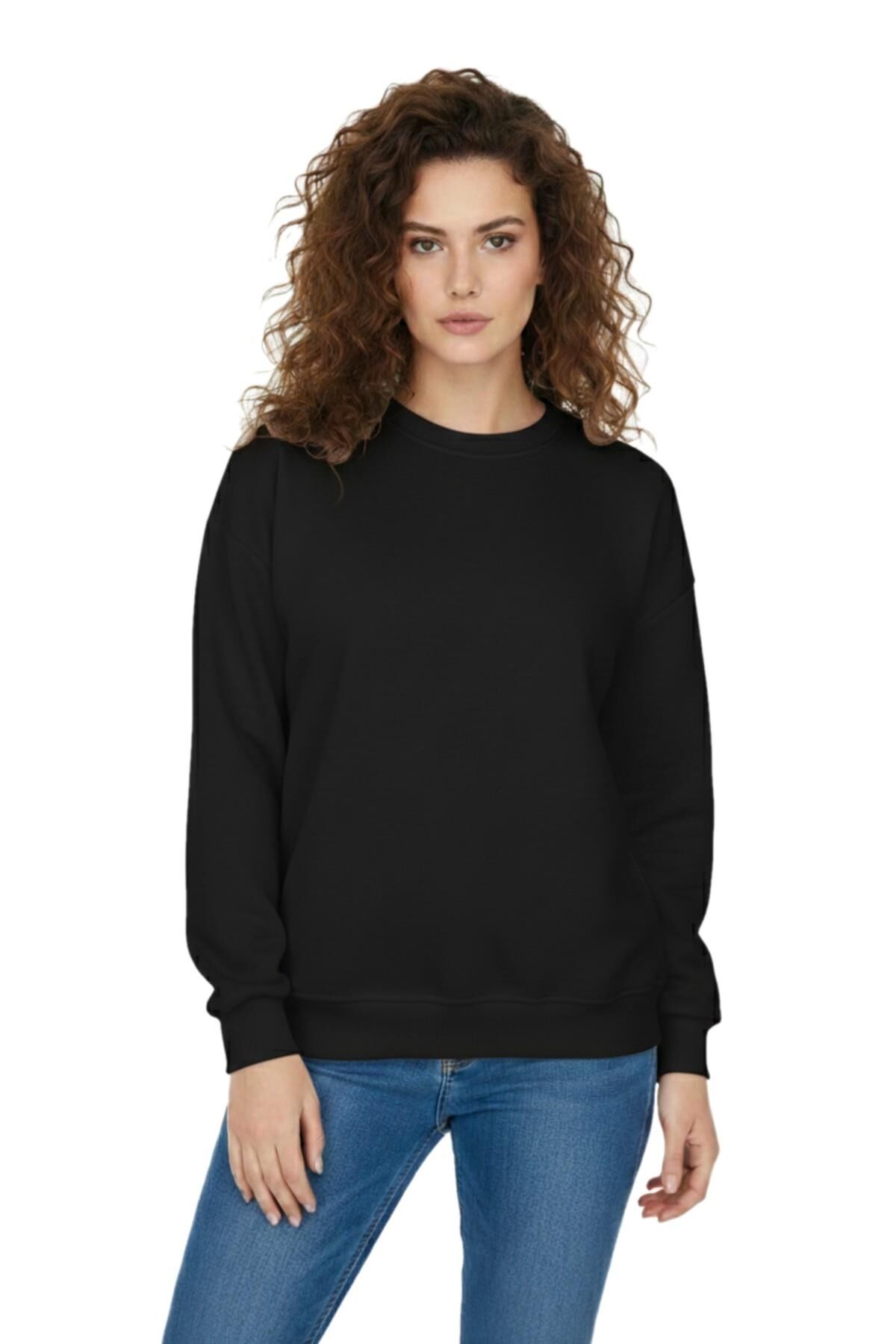 Kadın Spor Sıfıryaka Sweatshirt BGL-ST05061 SİYAH - M