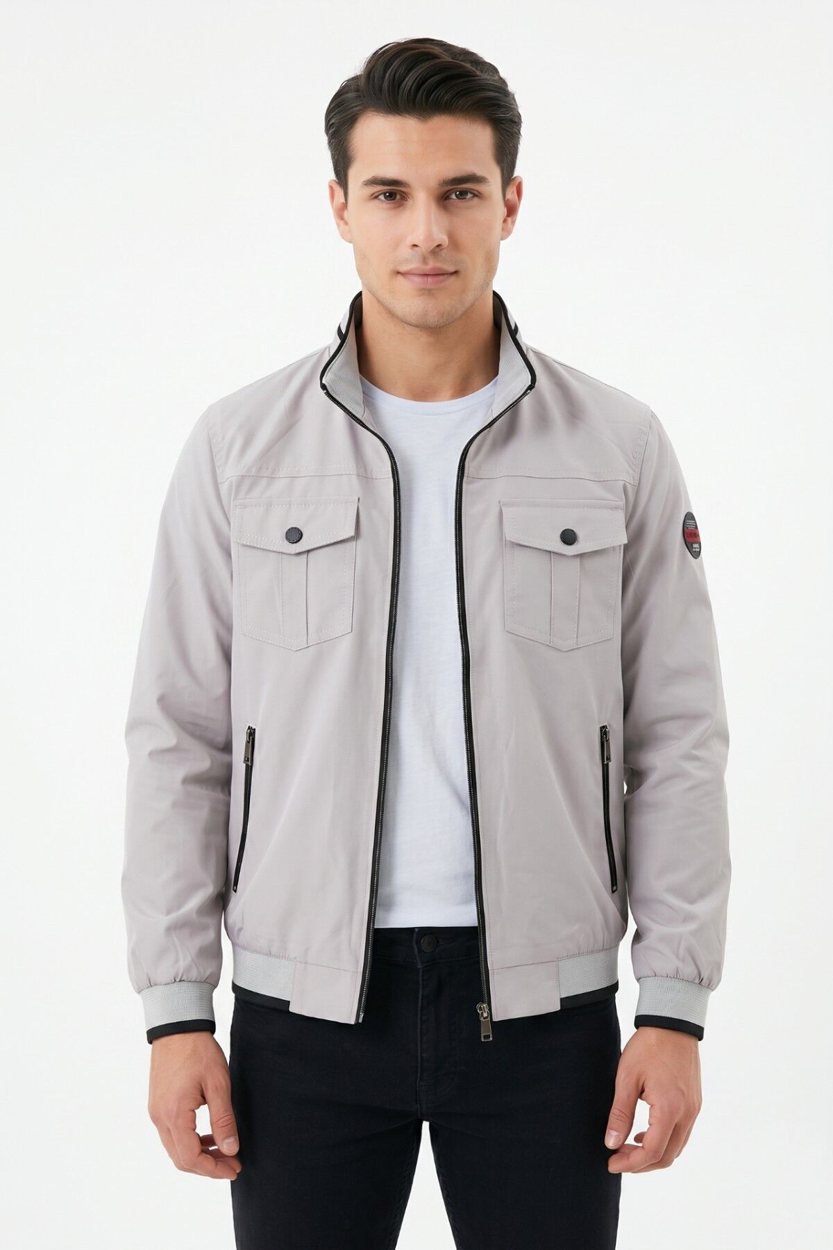 Erkek Mevsimlik Spor Mont 8093 BGL-ST04511 TAŞ - M