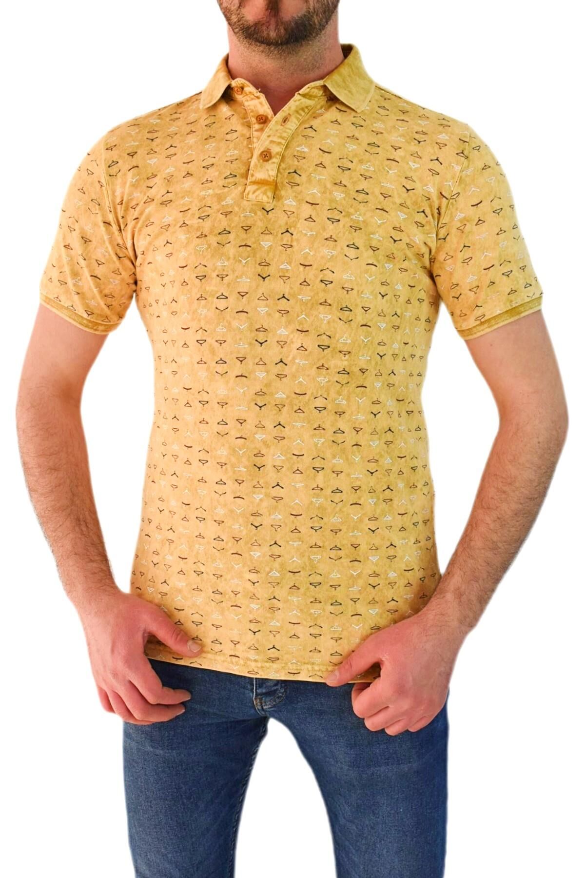 Erkek Polo Yaka Tişört 4224 SARI - S