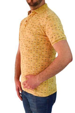Erkek Polo Yaka Tişört 4224 SARI - S