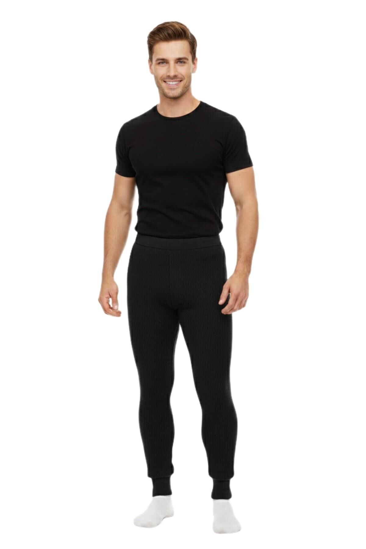 Erkek Triko Örme Tayt BGL-ST02639 FÜME - L/XL