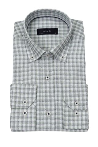 Erkek Klasik Piti Kare Tek Cepli Gömlek BGL-ST03906