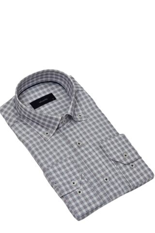 Erkek Klasik Piti Kare Tek Cepli Gömlek BGL-ST03906