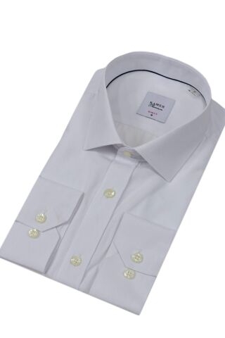 Erkek Slim Fitt Uzun Kol Likralı Gömlek 2392 BGL-ST04380 BEYAZ - 2XL