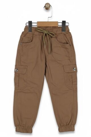 Erkek Çocuk Kanvas Kargo Cepli Paça Lastikli  Pantolon BGL-ST05216