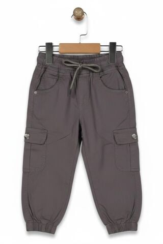Erkek Çocuk Kanvas Kargo Cepli Paça Lastikli  Pantolon BGL-ST05216