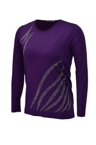 Kadın Uzun Kol Taşlı Bluz BGL-ST03786