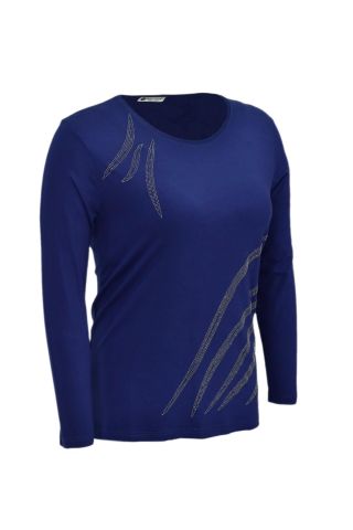 Kadın Uzun Kol Taşlı Bluz BGL-ST03786