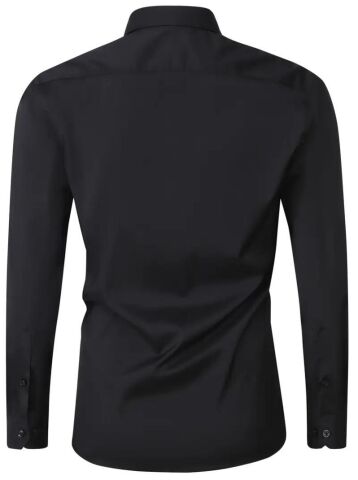Erkek Slim Fitt Uzun Kol Likralı Gömlek 2392 BGL-ST04380 SİYAH - XL