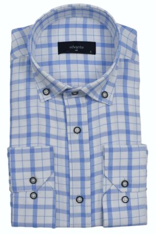 Erkek Ekose Klasik Uzun Kol Gömlek Waffle BGL-ST02986